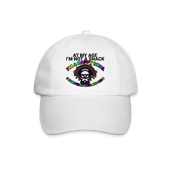 At My Age I'm Not A Snack, I'm A Happy Meal 2 - Baseballkappe - Weiß/Weiß - Vorne