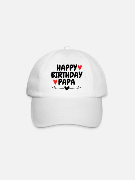 Happy Birthday Papa Geburtstag Lieblingsmensch - Baseballkappe - Weiß/Weiß