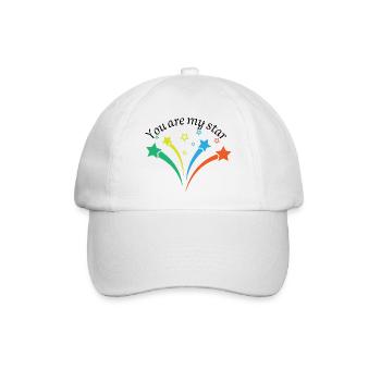 Babysprüche Babykleidung Kinderkleidung - Baseballkappe - Weiß/Weiß - Vorne