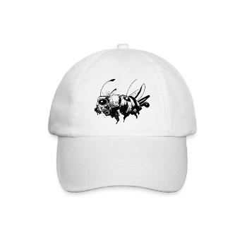 Cyber-Biene - Baseballkappe - Weiß/Weiß - Vorne