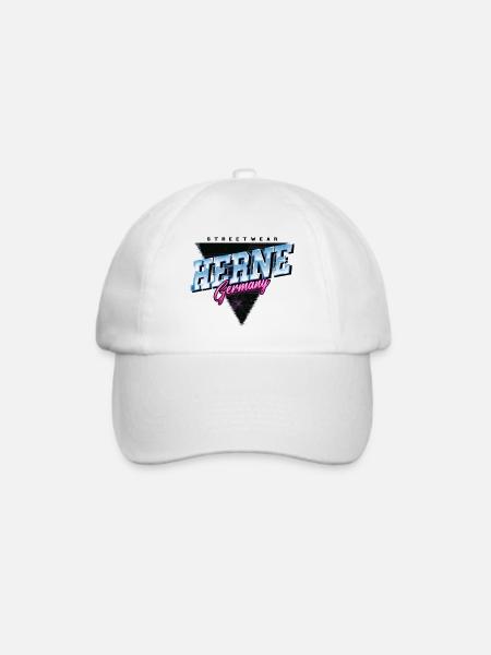 Herne Deutschland Stadt Skyline Vintage Retro - Baseballkappe - Weiß/Weiß