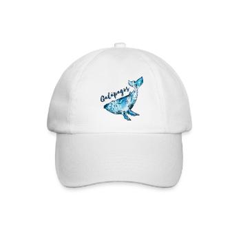 Galapagos-Inseln Wal - Baseballkappe - Weiß/Weiß - Vorne