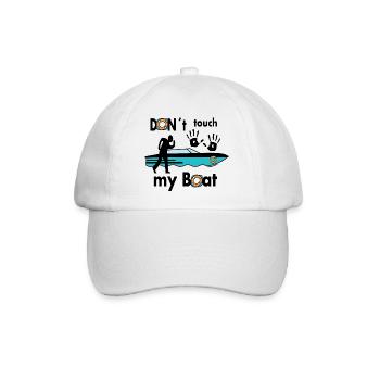 Fass mein Boot nicht an - Baseballkappe - Weiß/Weiß - Vorne