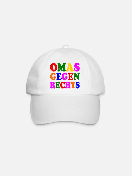 Omas gegen rechts - Baseballkappe - Weiß/Weiß