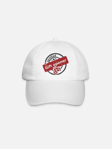 Certified gift opener - Baseballkappe - Weiß/Weiß