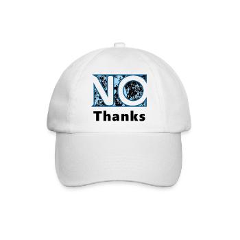 Nein, danke - Baseballkappe - Weiß/Weiß - Vorne