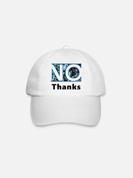 Nein, danke - Baseballkappe - Weiß/Weiß