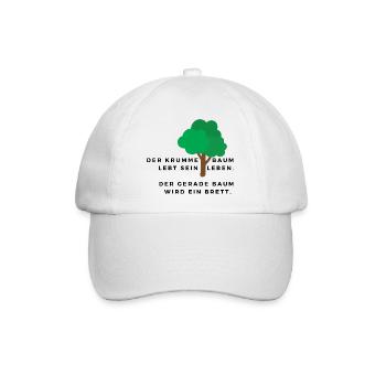 Der krumme Baum - Baseballkappe - Weiß/Weiß - Vorne