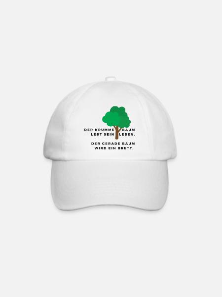 Der krumme Baum - Baseballkappe - Weiß/Weiß