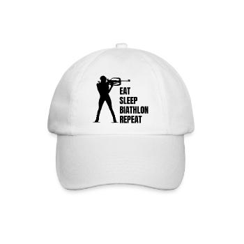 Biathlon Skifahrer Geschenk Biathlet Wintersport - Baseballkappe - Weiß/Weiß - Vorne