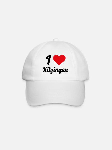 I Love Kitzingen - Baseballkappe - Weiß/Weiß