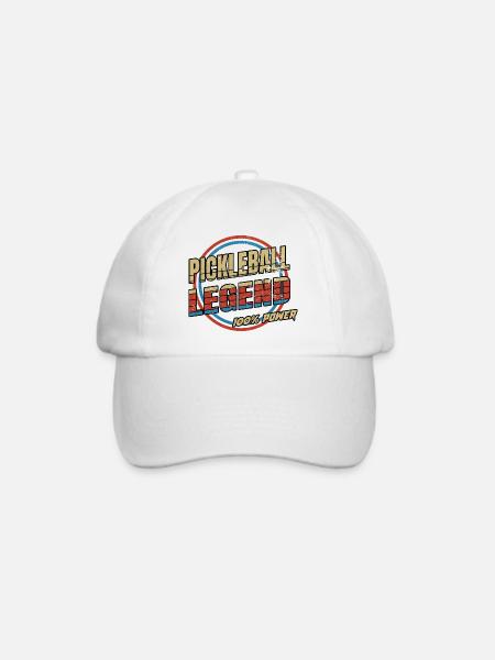 Pickleball Legende - Baseballkappe - Weiß/Weiß