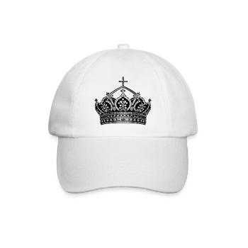 Krone Symbol König und Königin Liebe Art 7 - Baseballkappe - Weiß/Weiß - Vorne