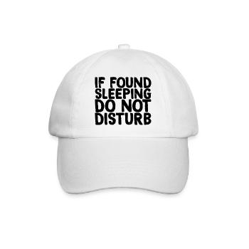 If Sleeping Do Not Disturb - Baseballkappe - Weiß/Weiß - Vorne