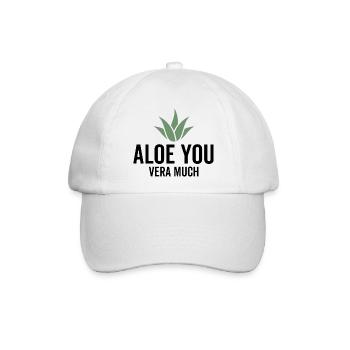 Aloe You Vera Viel - Baseballkappe - Weiß/Weiß - Vorne