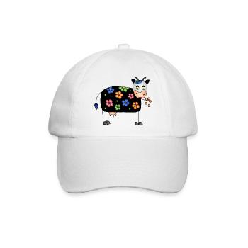 Kuh - Baseballkappe - Weiß/Weiß - Vorne