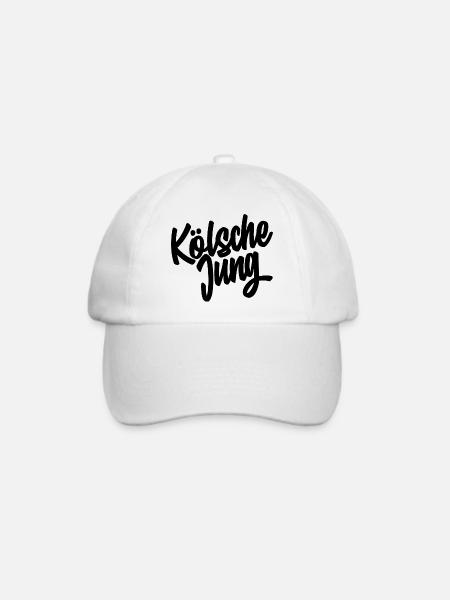 Kölsche jung, Stolz auf Köln - Baseballkappe - Weiß/Weiß