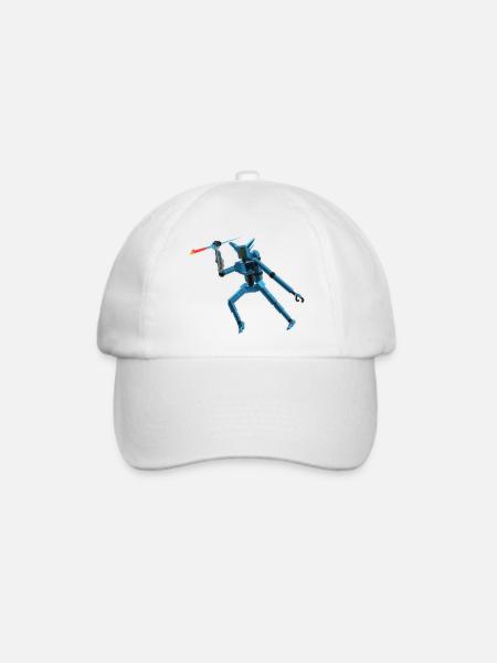 Friedlicher Roboter - Baseballkappe - Weiß/Weiß