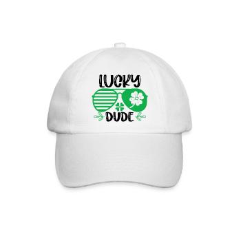 Lucky Dude St. Patricks Day - Baseballkappe - Weiß/Weiß - Vorne