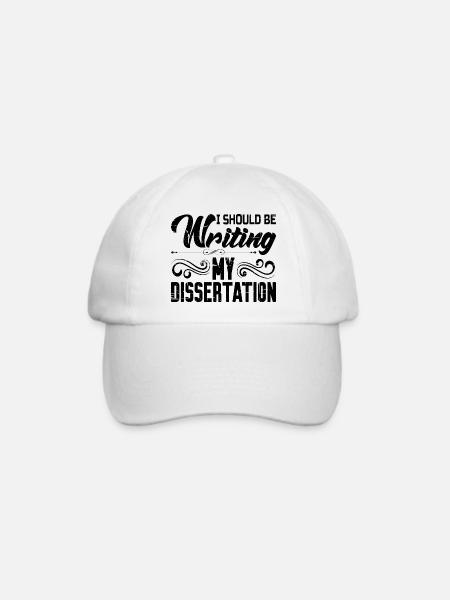 I Should Be Writing My Dissertation 8 - Baseballkappe - Weiß/Weiß