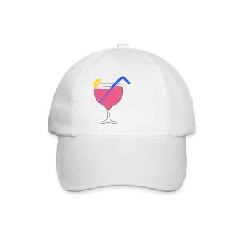 cocktail - Baseballkappe - Weiß/Weiß - Vorne