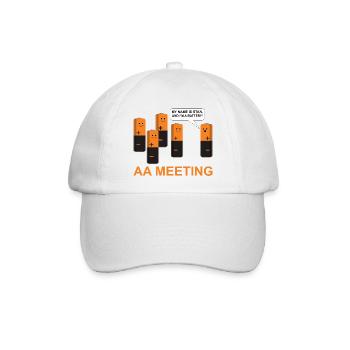 AA Meeting Batterien - Baseballkappe - Weiß/Weiß - Vorne