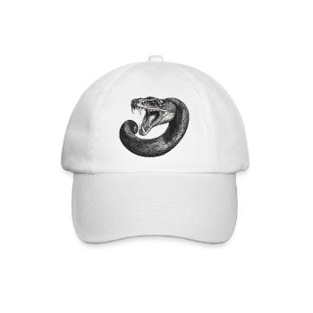 Snake - Baseballkappe - Weiß/Weiß - Vorne