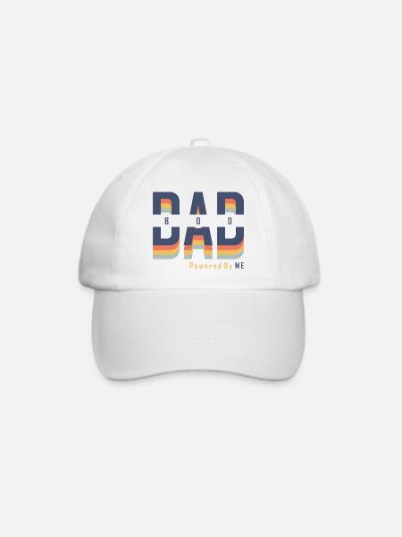 Dad Bod powered by Me - Baseballkappe - Weiß/Weiß