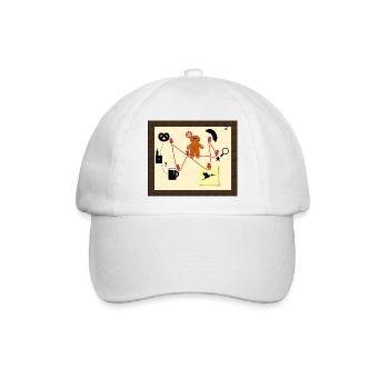 Elsässer Detektiv - Baseballkappe - Weiß/Weiß - Vorne