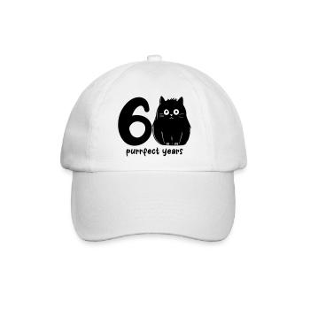 60 purrfect years - Baseballkappe - Weiß/Weiß - Vorne