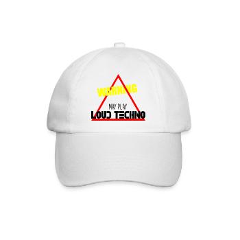 Kann lauten Techno spielen - Baseballkappe - Weiß/Weiß - Vorne
