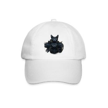 Trendige Katzen - Baseballkappe - Weiß/Weiß - Vorne