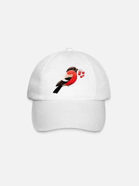 Vogel - Baseballkappe - Weiß/Weiß