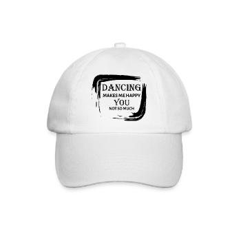 Dancing Dance Music - Baseballkappe - Weiß/Weiß - Vorne