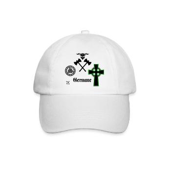 Der Germane - Baseballkappe - Weiß/Weiß - Vorne