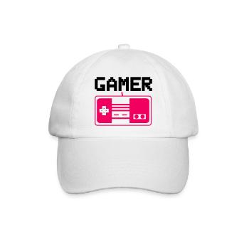 gamer - Baseballkappe - Weiß/Weiß - Vorne