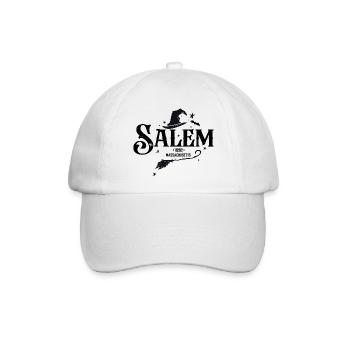 Salem, Massachusetts - Baseballkappe - Weiß/Weiß - Vorne