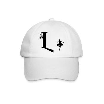 Buchstabe l Ballerina - Baseballkappe - Weiß/Weiß - Vorne