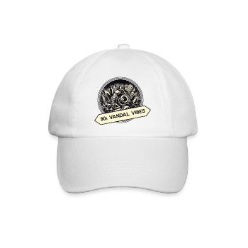90er vibes - Baseballkappe - Weiß/Weiß - Vorne