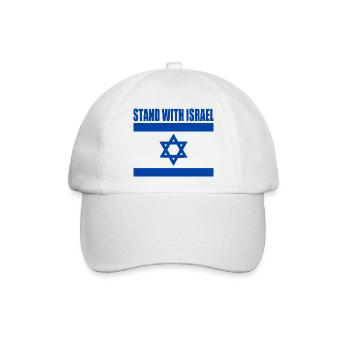 We Stand with israel - Baseballkappe - Weiß/Weiß - Vorne