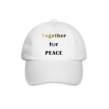 Together for PEACE - Baseballkappe - Weiß/Weiß - Vorne