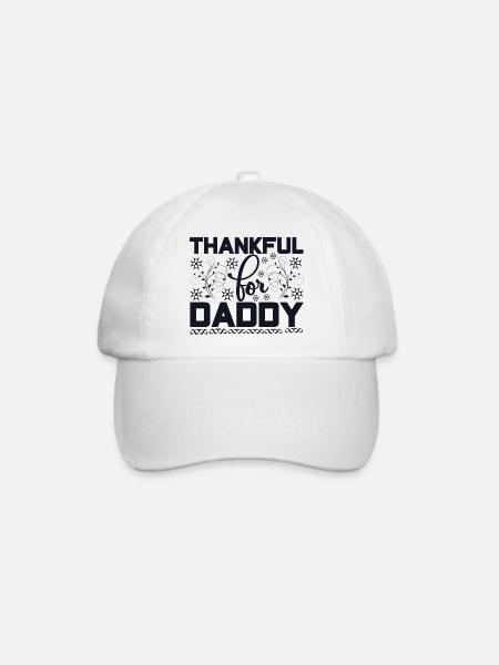 Thankful for Daddy - Baseballkappe - Weiß/Weiß