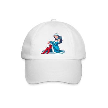 Ded Moroz Snegurotschka russischer Weihnachtsmann - Baseballkappe - Weiß/Weiß - Vorne