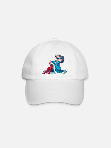 Ded Moroz Snegurotschka russischer Weihnachtsmann - Baseballkappe - Weiß/Weiß