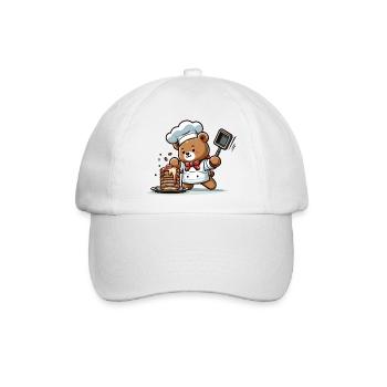Pancakes vom Teddy - Baseballkappe - Weiß/Weiß - Vorne