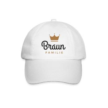 Braun-Familie - Baseballkappe - Weiß/Weiß - Vorne