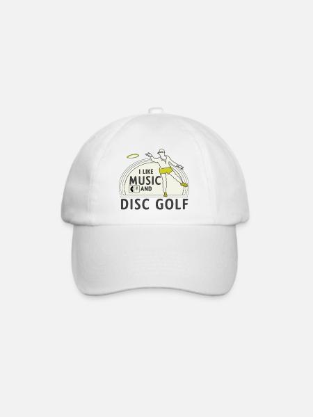Musik - Disc Golf - Baseballkappe - Weiß/Weiß