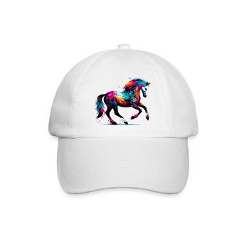 Pferd - Baseballkappe - Weiß/Weiß - Vorne