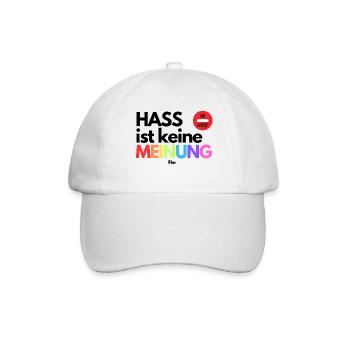 HASS ist keine MEI Facebook Post - Baseballkappe - Weiß/Weiß - Vorne