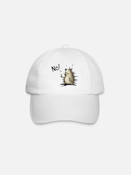 Nö! Einfach Nein! Lässig lustig grummeliger Igel - Baseballkappe - Weiß/Weiß